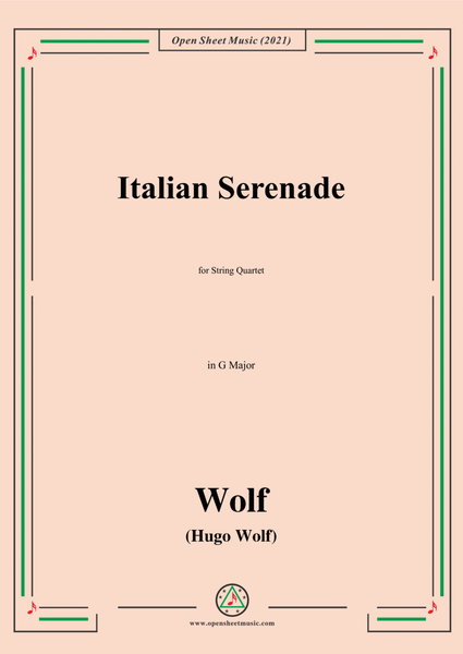 Wolf-Italian Serenade,in G Major,IHW 14,for String Quartet