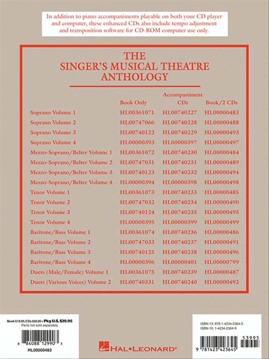 Singer's Musical Theatre Anthology – Volume 1 image number null