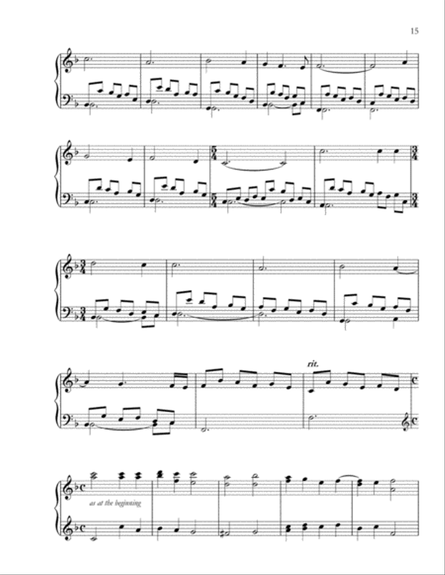 Lo! How a rose e'er blooming Lo! How a rose e'er blooming Piano Solo scores gallery preview page 2