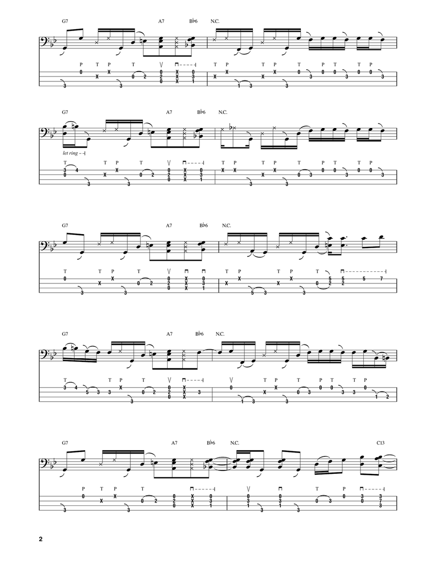 You Can't Hold No Groove Bass Guitar Tablature scores gallery preview page 2