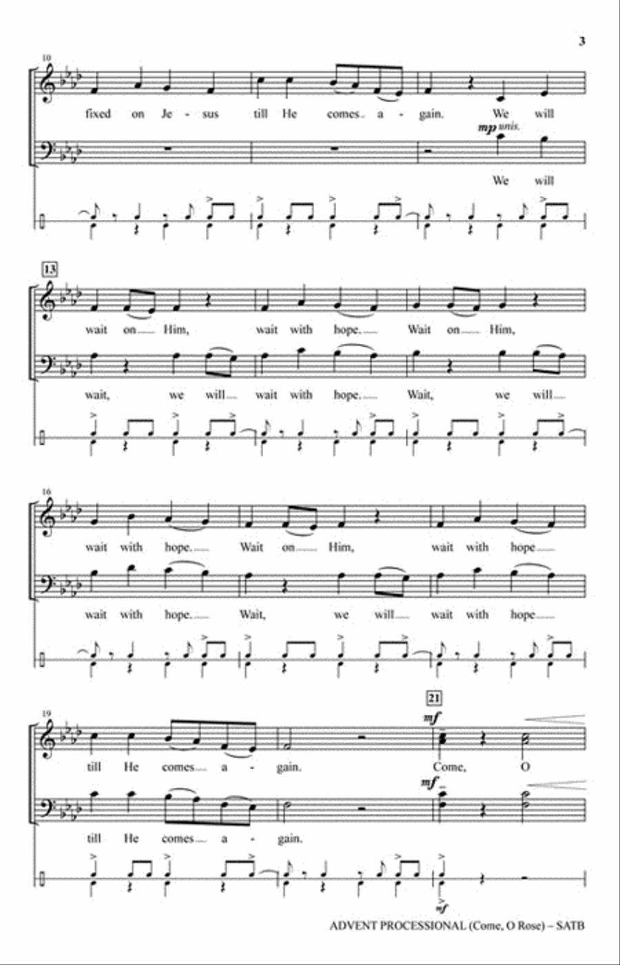 Advent Processional 4-Part scores gallery preview page 3