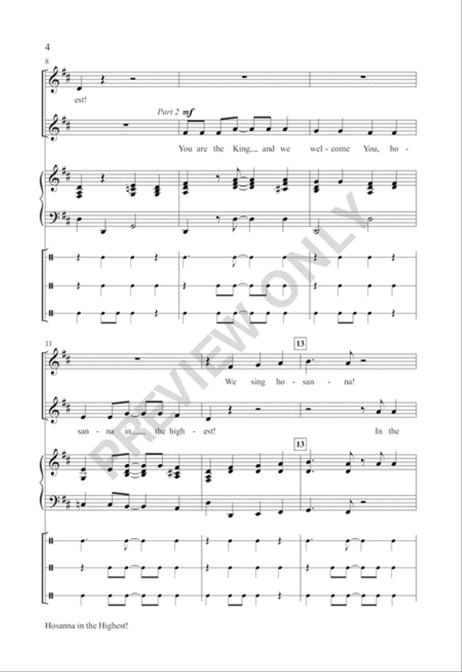Hosanna in the Highest! 2-Part scores gallery preview page 3