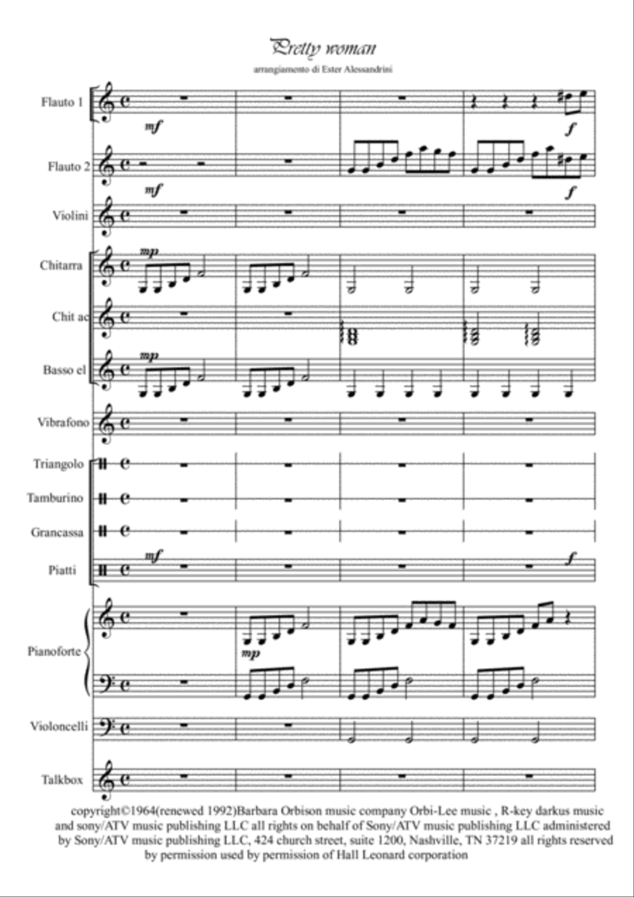 Oh, Pretty Woman Large Ensemble scores gallery preview page 1