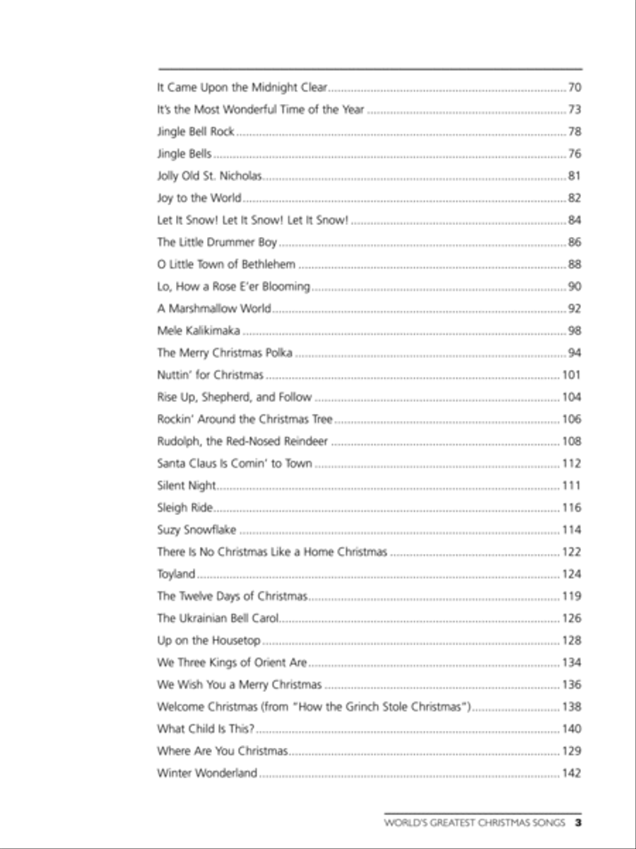 World's Greatest Christmas Songs Easy Piano scores gallery preview page 3