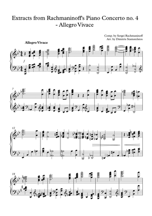 Extracts from Rachmaninoff's Piano Concerto no. 4 - Allegro Vivace