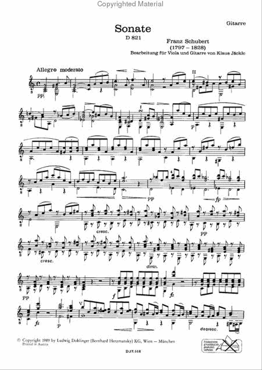 Arpeggione Sonata a-moll School and Community scores gallery preview page 2