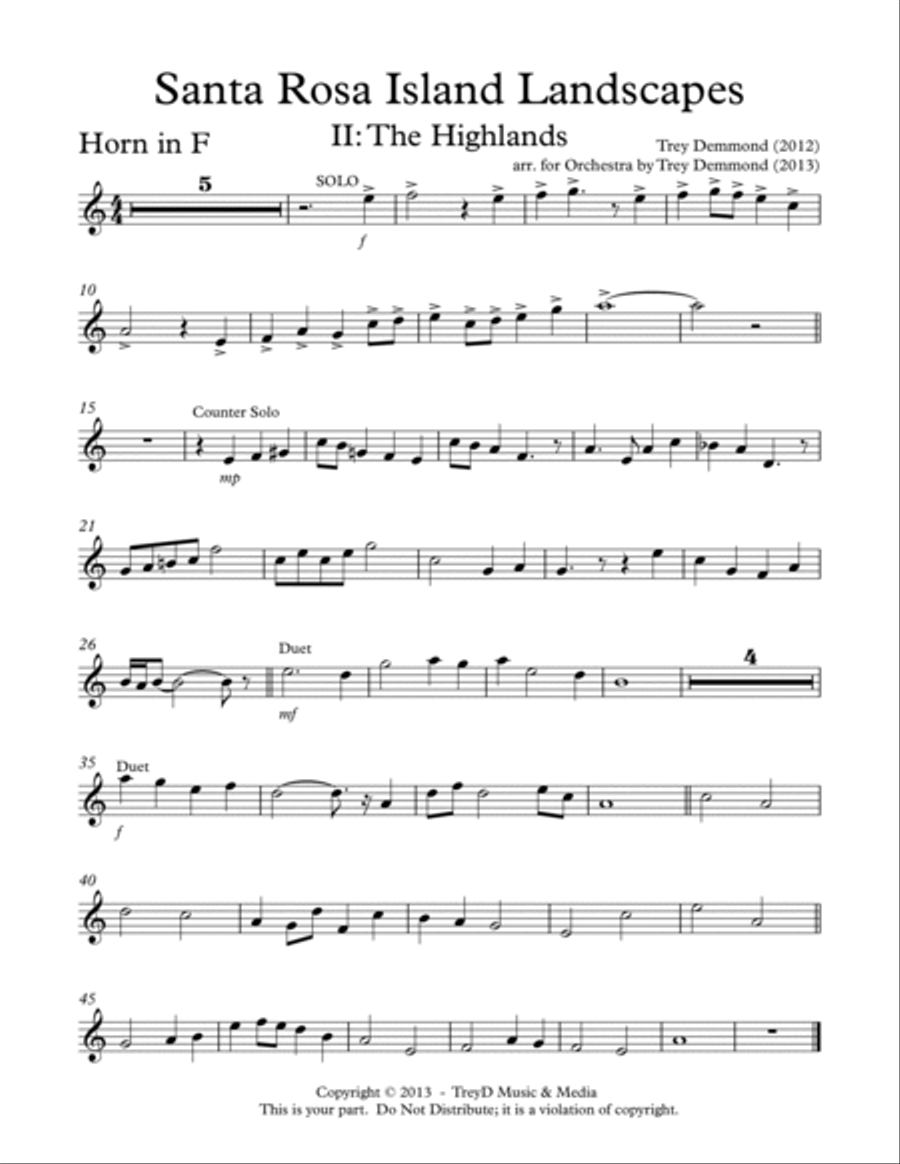 The Highlands Chamber Orchestra scores gallery preview page 5