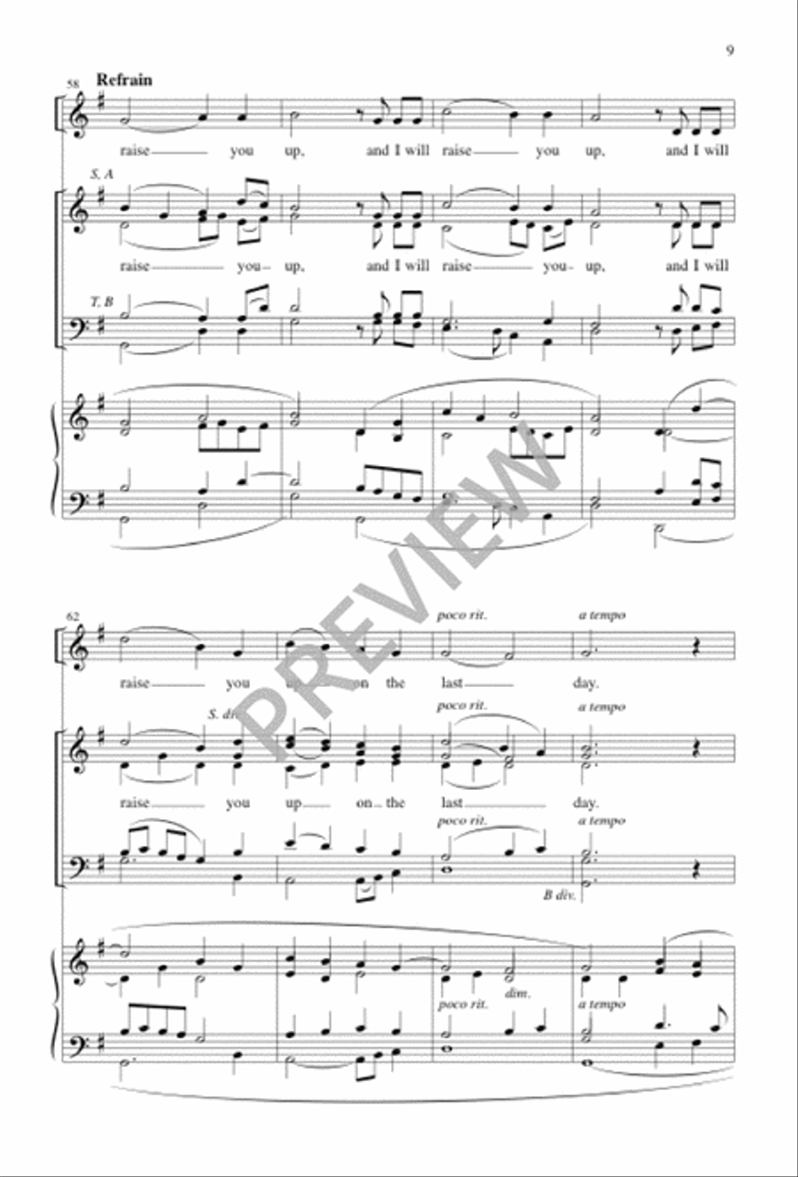 I Am the Bread of Life 4-Part scores gallery preview page 9