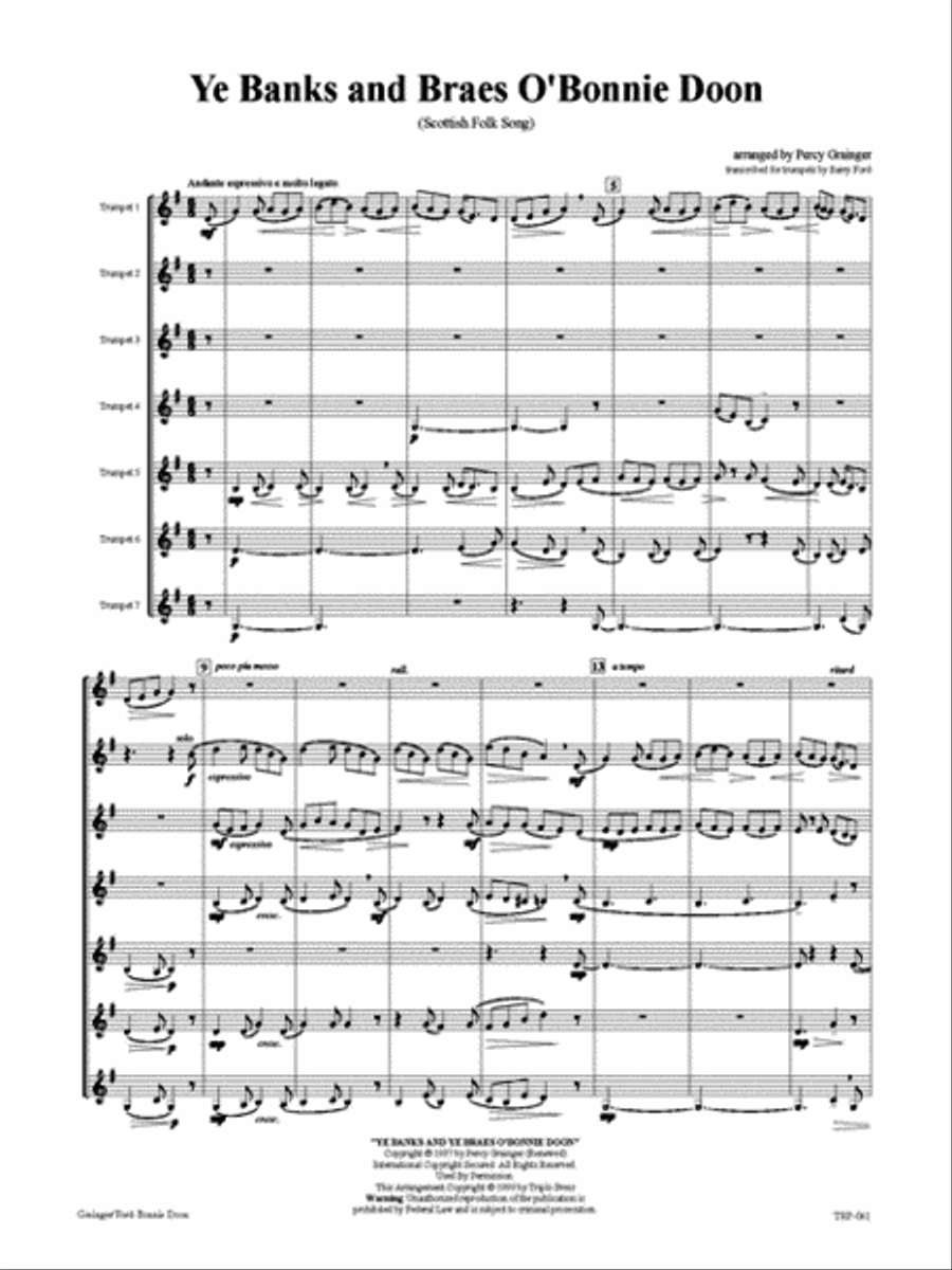 Ye Banks and Braes O' Bonnie Doon Small Ensemble scores gallery preview page 2