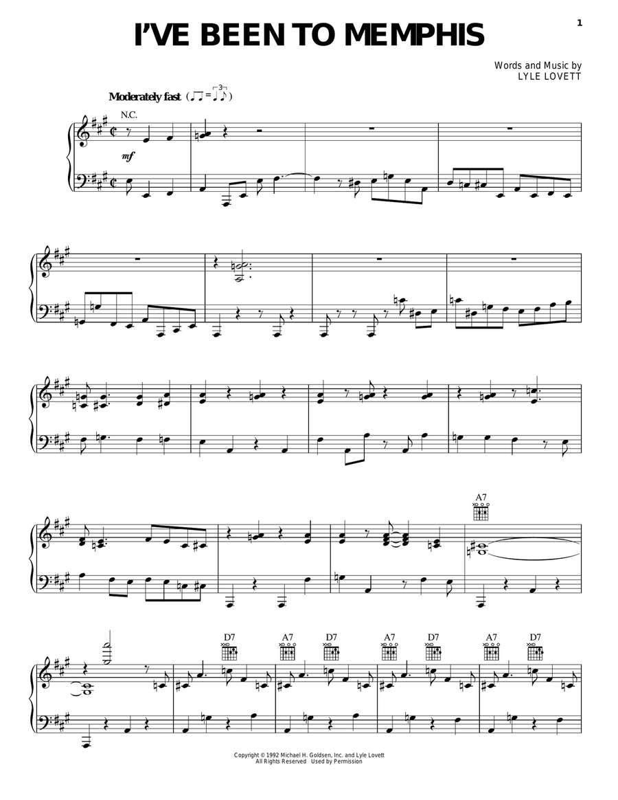 I've Been To Memphis Acoustic Guitar scores gallery preview page 1