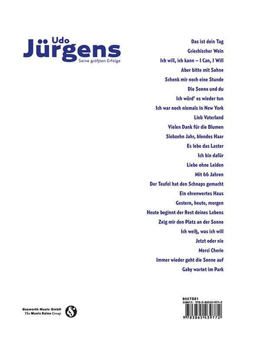 Udo Jurgens - Seine Grossten Erfolge