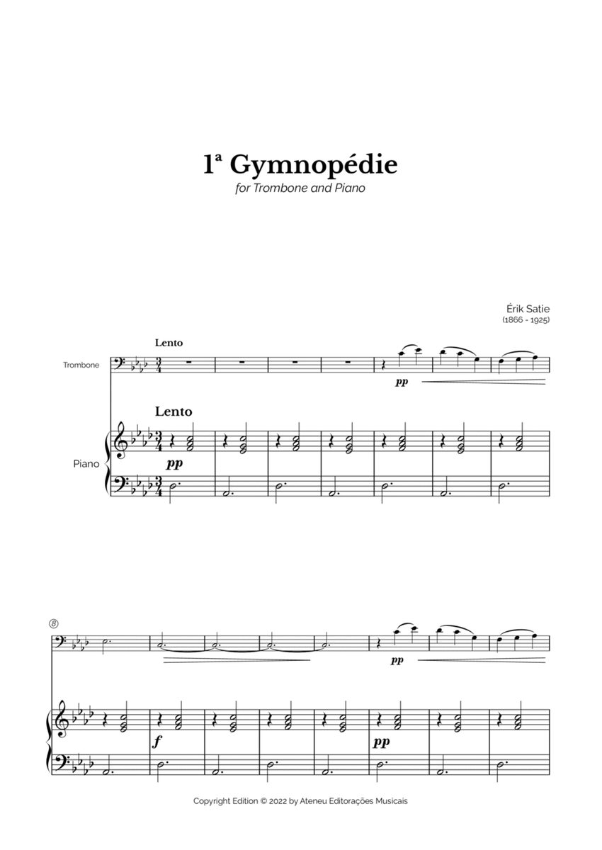Gymnopédie No.1 for Trombone and Piano image number null