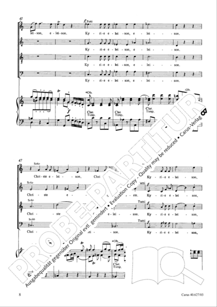 Mass in C Major 4-Part scores gallery preview page 9