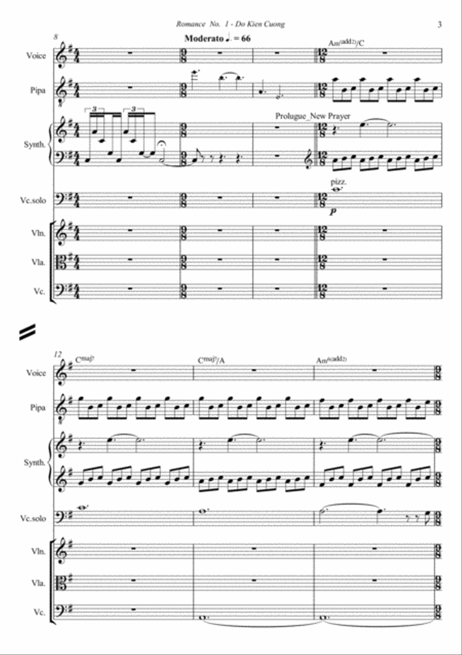Do Kien Cuong - Romance No.1 Chamber Orchestra scores gallery preview page 3