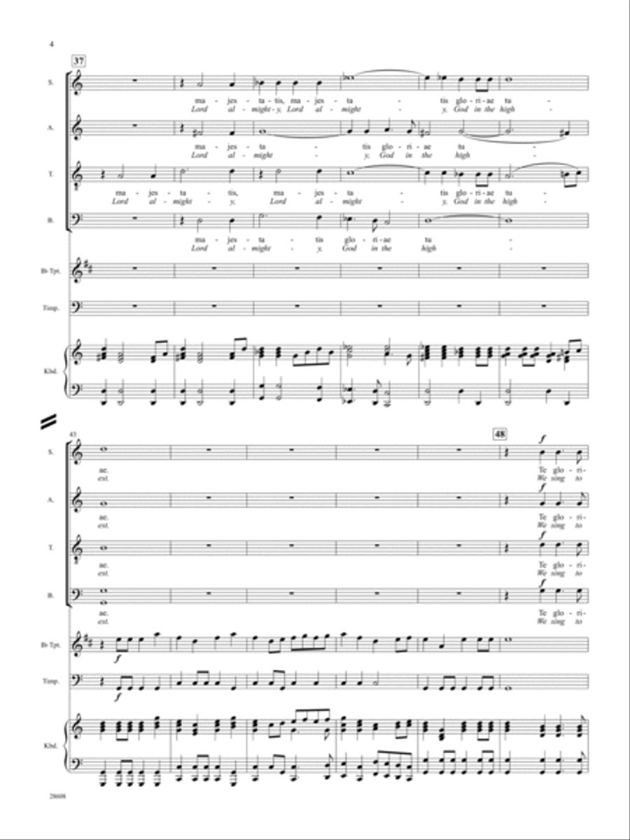 Pleni Sunt Coeli (from Te Deum): Score Score scores gallery preview page 4