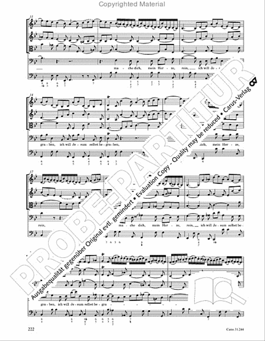 St. Matthew Passion (Matthaus-Passion) 4-Part scores gallery preview page 224
