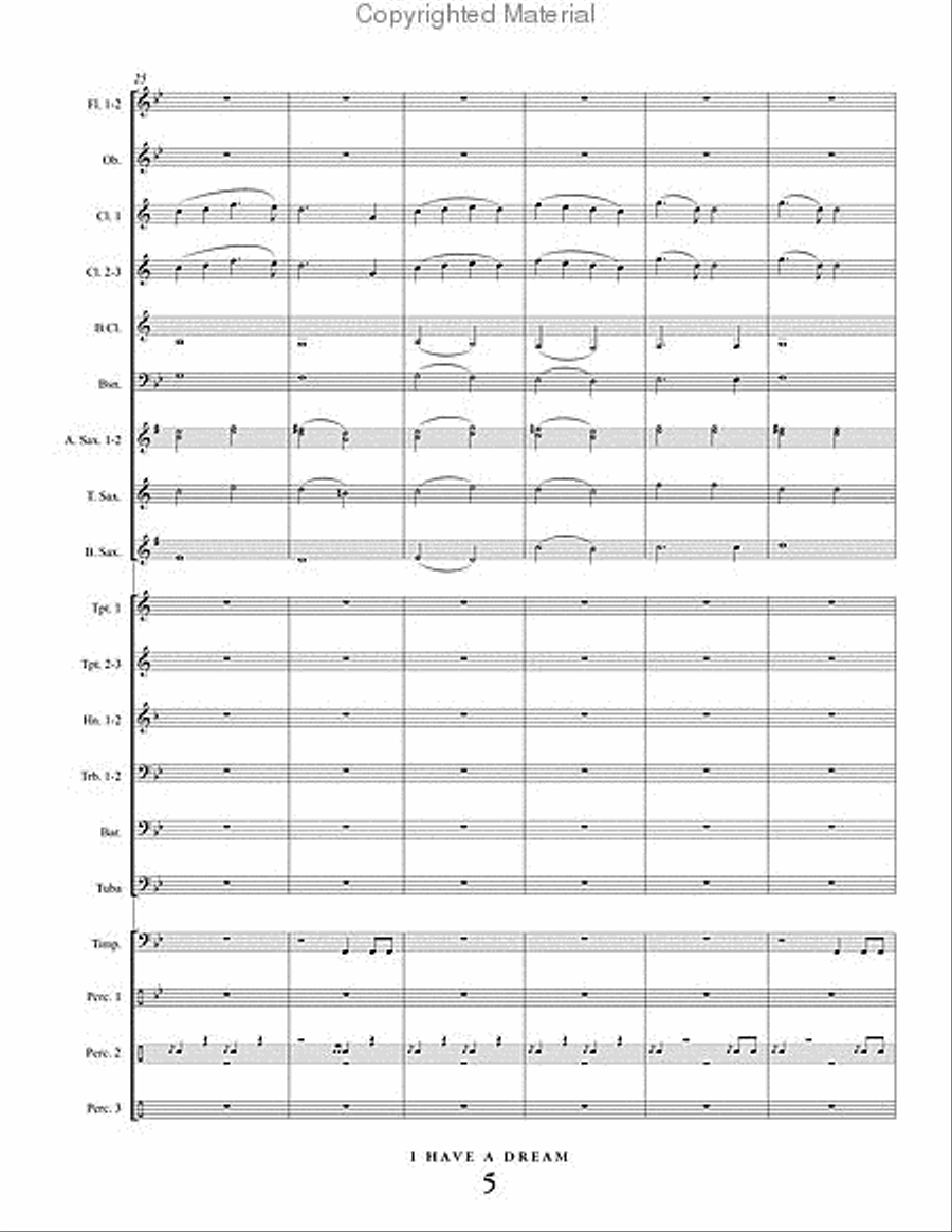 I Have A Dream I Have A Dream Concert Band scores gallery preview page 6