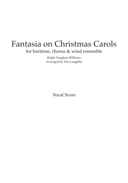 Fantasia on Christmas Carols (Band & Chorus) - Vocal Score