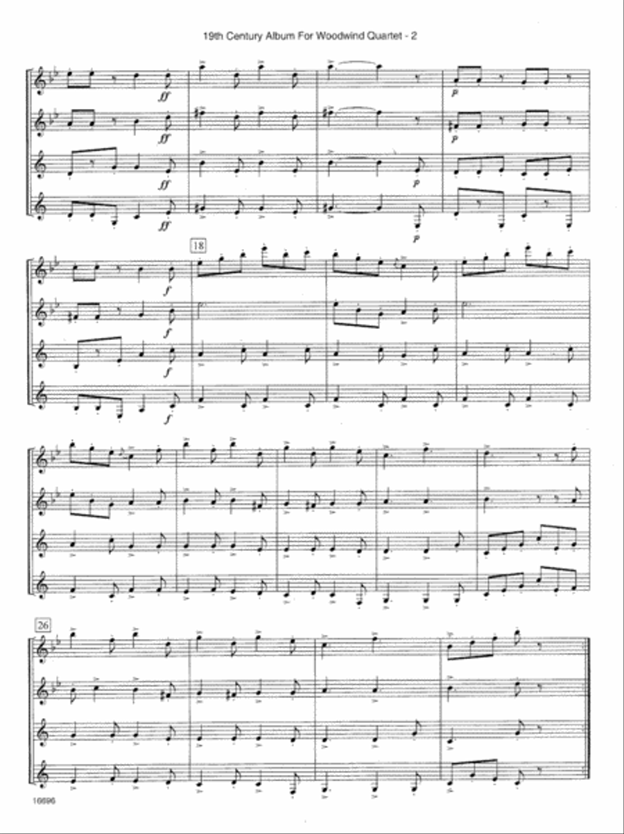 19th Century Album For Woodwind Quartet Woodwind Quartet scores gallery preview page 3