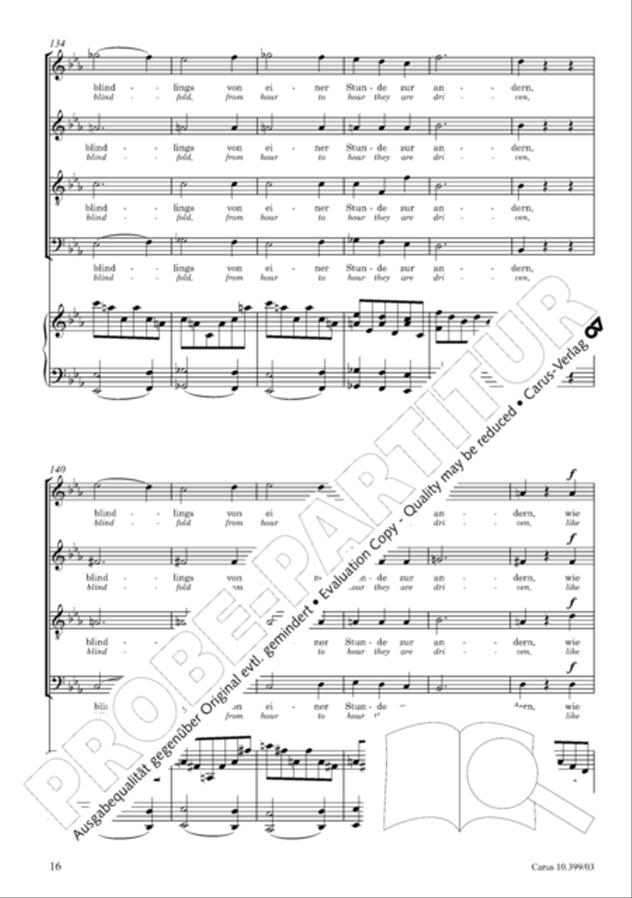 Schicksalslied, Op. 54 4-Part scores gallery preview page 17