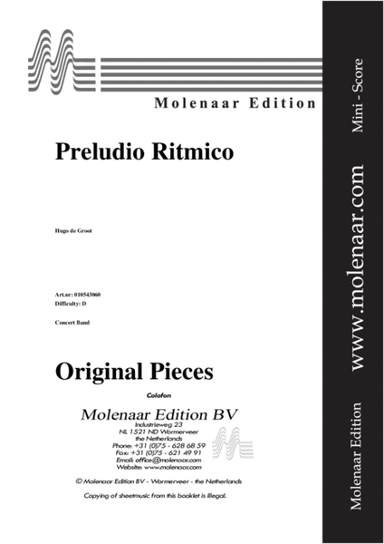 Preludio Ritmico Concert Band - Sheet Music