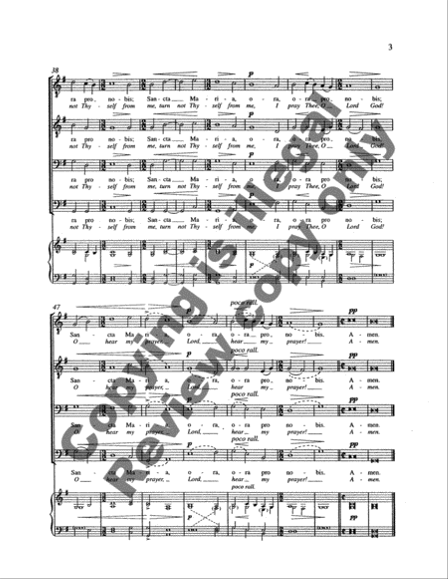Ave Maria (Hear My Prayer, O God) TTBB scores gallery preview page 4
