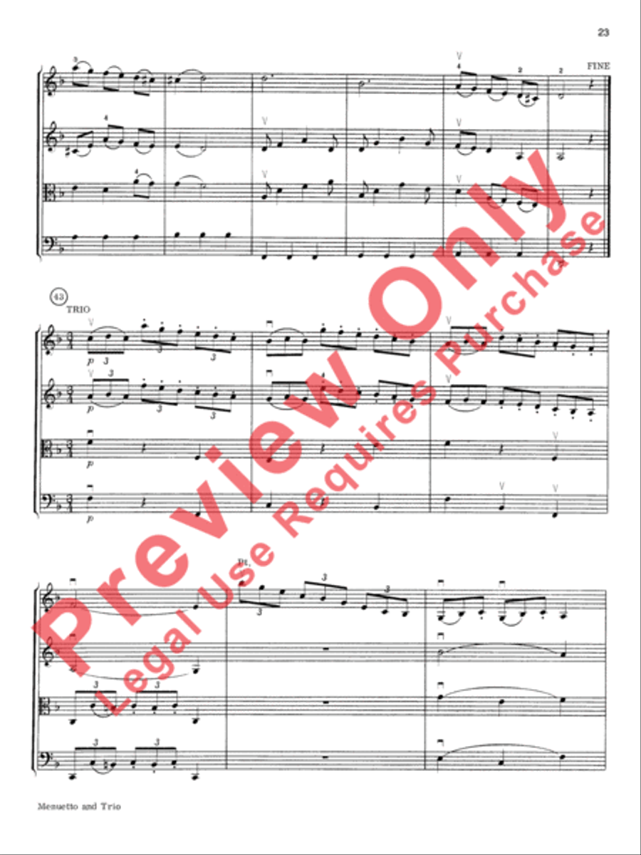 Mozart String Quartets String Quartet scores gallery preview page 24