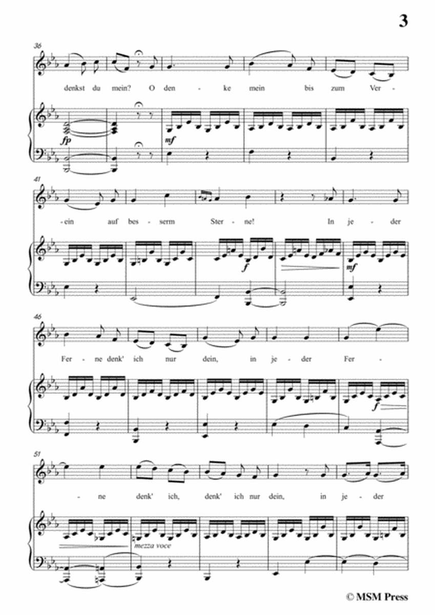 Schubert-Andenken,in E flat Major,for Voice&Piano image number null