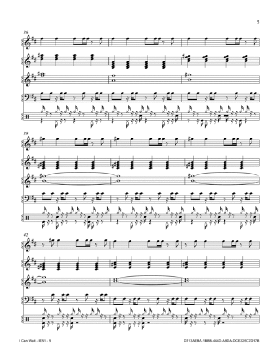 I Can Wait Small Ensemble scores gallery preview page 5