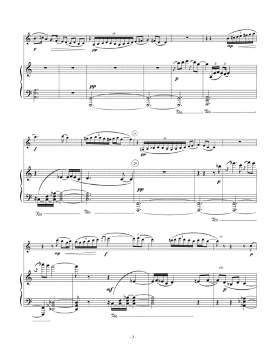 Meditation for Clarinet and Piano Clarinet Solo scores gallery preview page 3