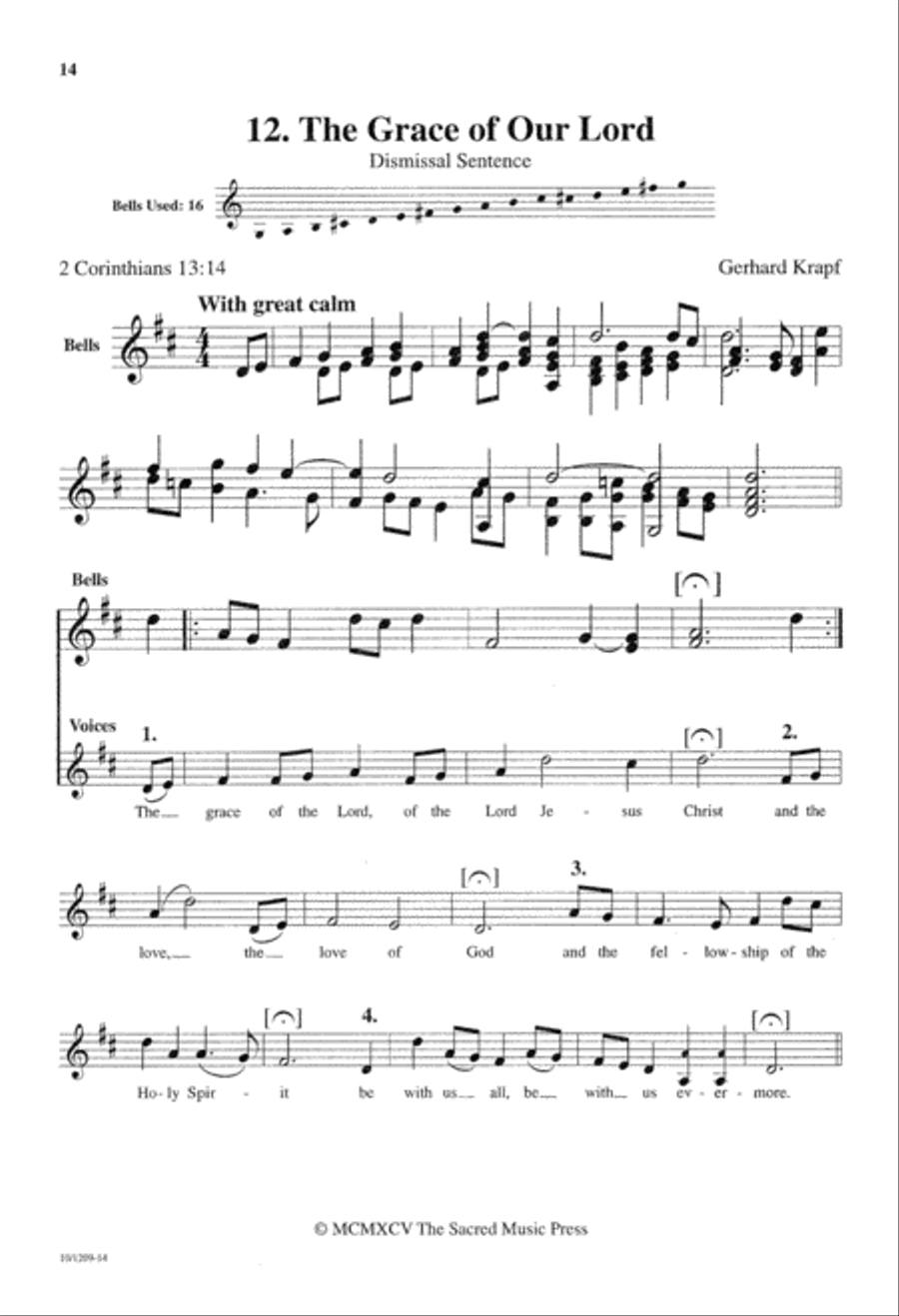 Responses for Handbells and Voices Unison Choir scores gallery preview page 14
