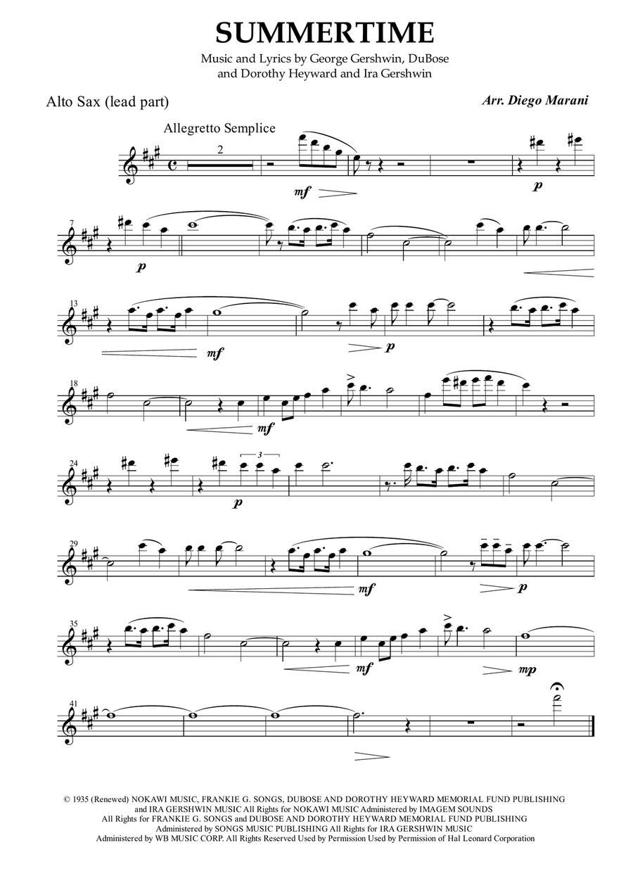 Summertime Woodwind Quartet scores gallery preview page 2