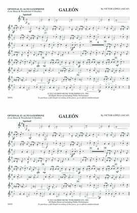 Galeón: Optional Alto Sax