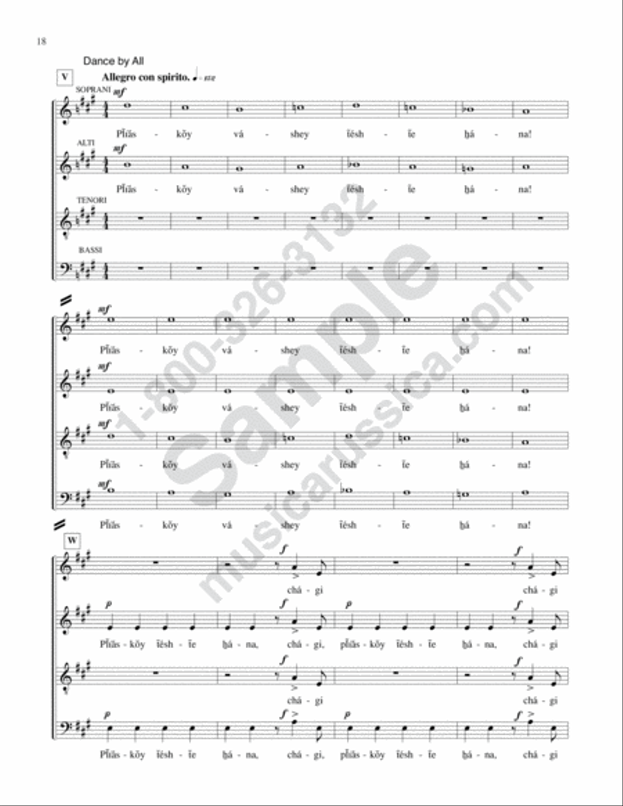 Polovetsian Dances from 'Prince Igor' (Choral Parts) 4-Part scores gallery preview page 17