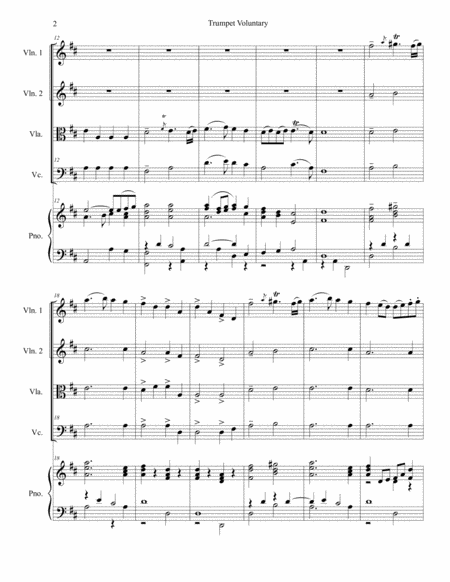 Trumpet Voluntary (for String Quartet - Piano Accompaniment) image number null