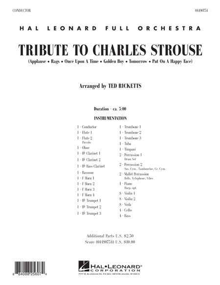 Tribute to Charles Strouse - Full Score