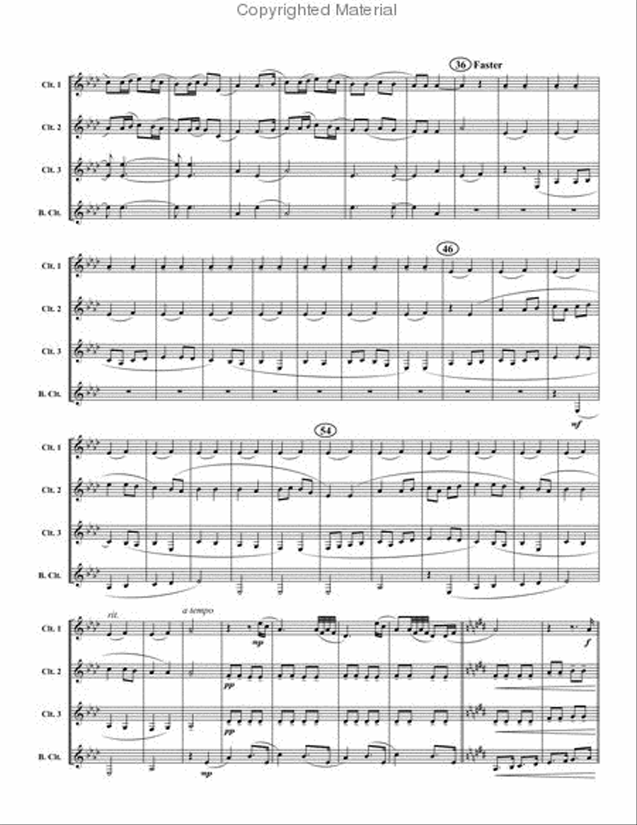 Simple Gifts Simple Gifts Clarinet Quartet scores gallery preview page 3