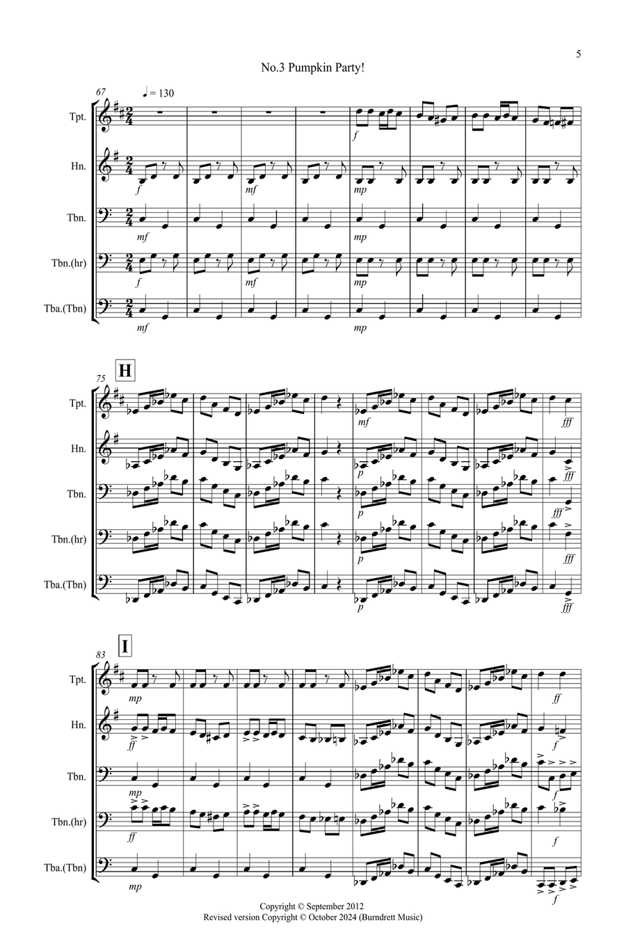 3 Halloween Pieces for Brass Trio Brass Trio scores gallery preview page 5