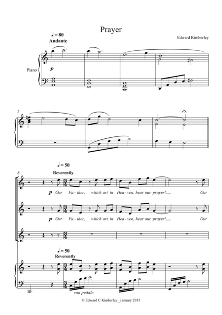 Prayer Prayer Piano scores gallery preview page 2