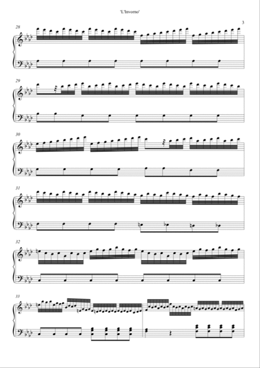 L'Inverno Piano Solo scores gallery preview page 3