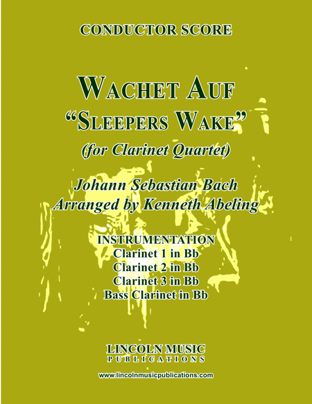 Wachet Auf - "Sleepers Wake" (for Clarinet Quartet) image number null