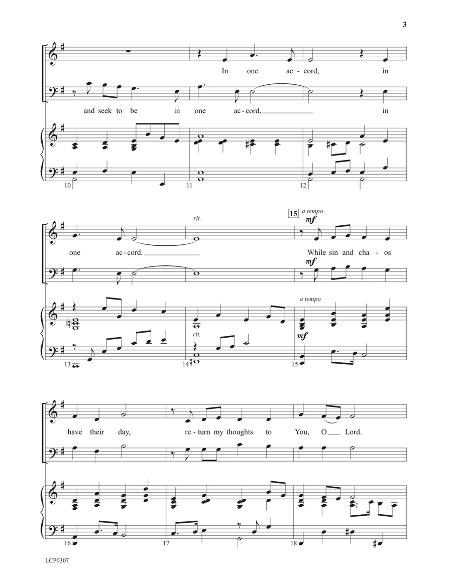 In One Accord 4-Part scores gallery preview page 3
