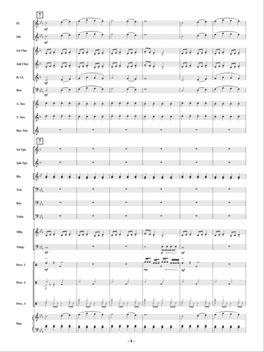 Abominable Snowman Chase Concert Band scores gallery preview page 3