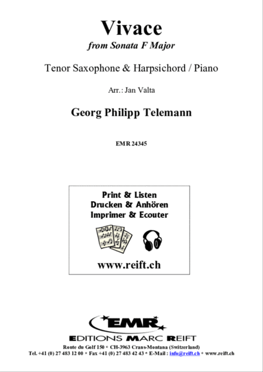 Vivace Tenor Saxophone scores gallery preview page 2