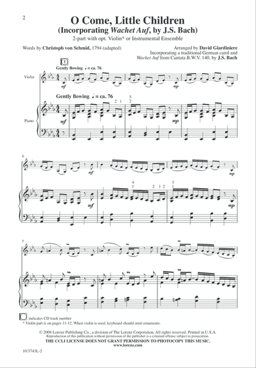 O Come, Little Children 2-Part scores gallery preview page 3