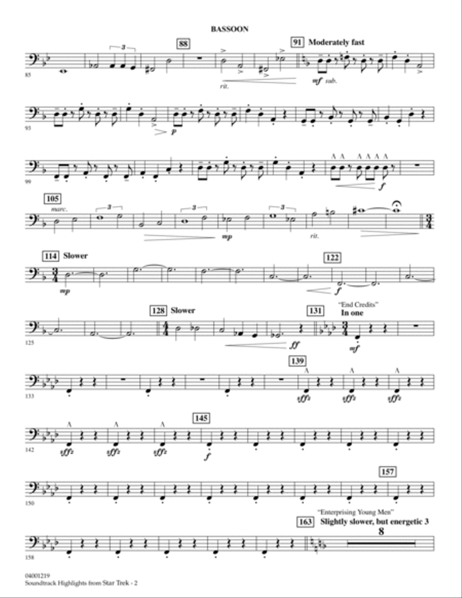 Star Trek - Soundtrack Highlights - Bassoon Bassoon scores gallery preview page 2