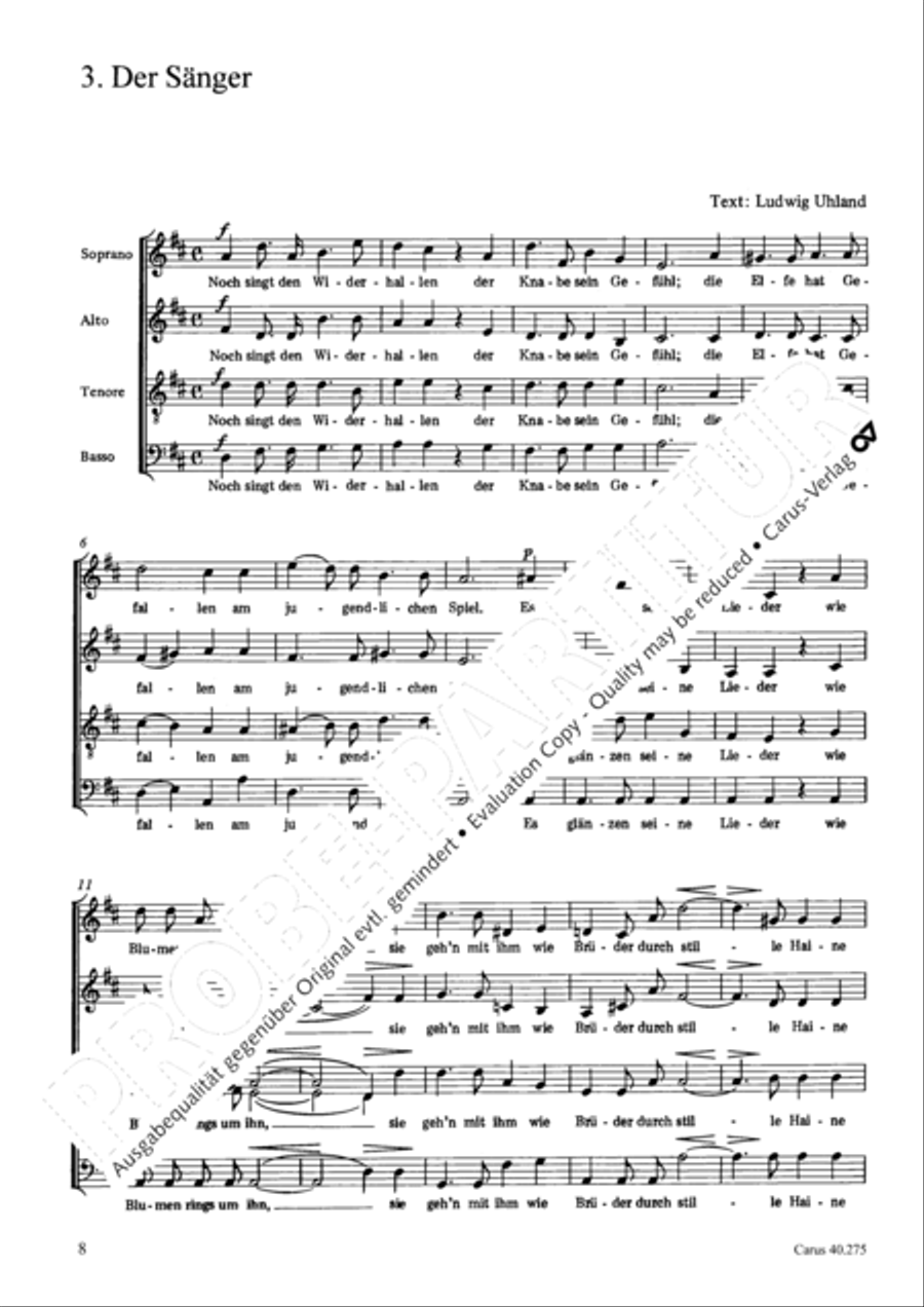 Romanzen und Balladen III op. 145 Choir scores gallery preview page 9