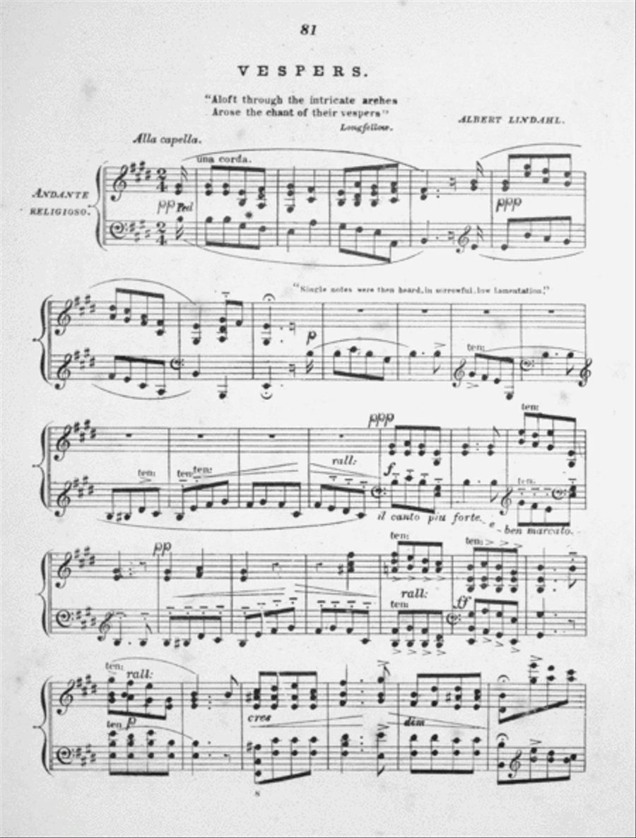 Vesper Piano Solo scores gallery preview page 2