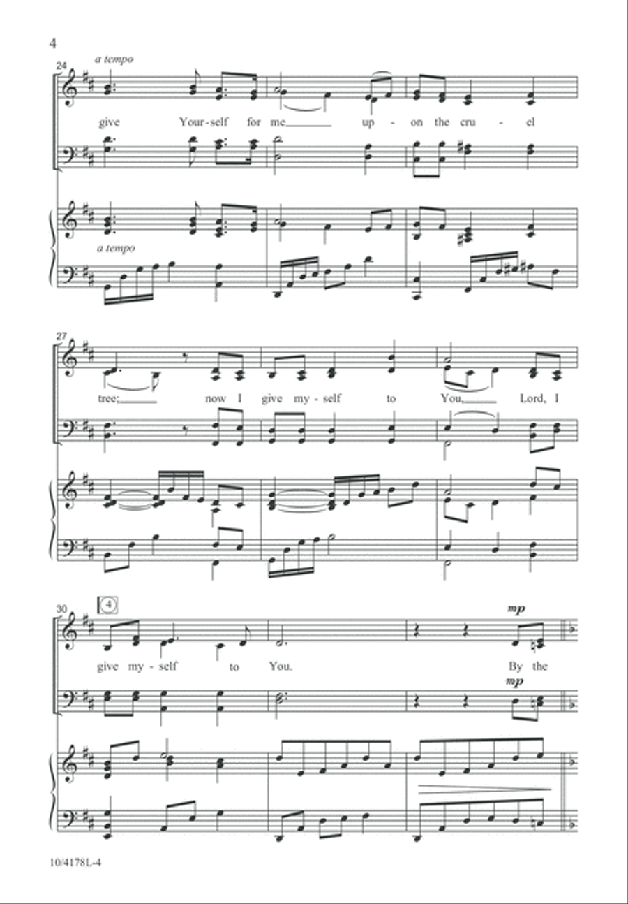 Lord, I Give Myself to You 4-Part scores gallery preview page 4
