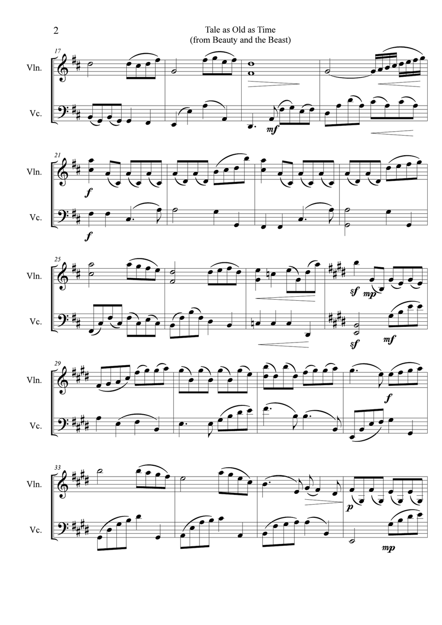Beauty And The Beast Score scores gallery preview page 2